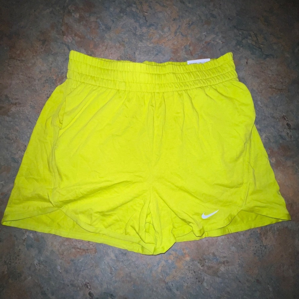 Nike Dri-Fit L.O.G.G. Yellow Athletic Shorts Loose Fit Size L youth